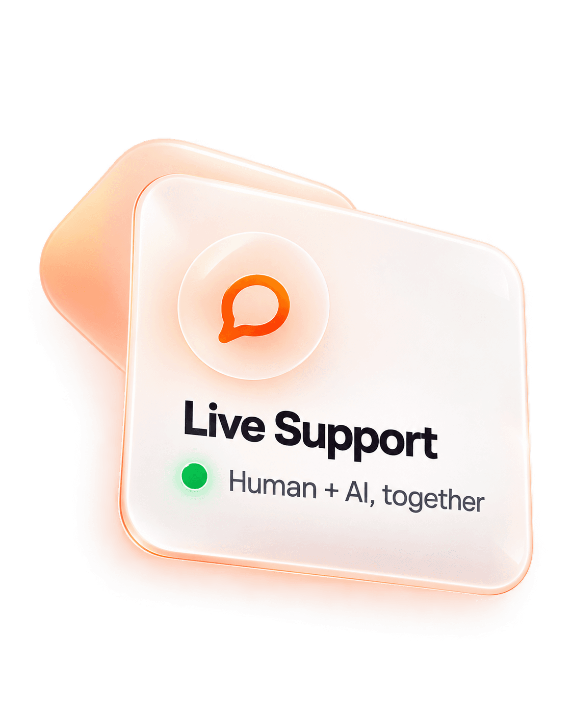 Live Support — Human and AI together